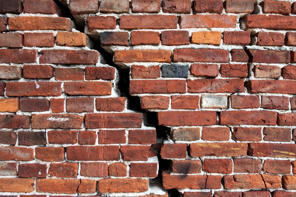 cracked bricks cracked bricks